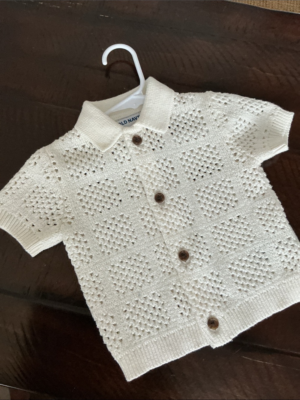 Old Navy Short Sleeve Open Weave Cardigan Size 12-18M